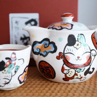 夕立窯 Japanese Style Tea Set - Lucky Cat