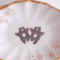 Kato Mikiko 加藤美纪子 Flower-shaped Plate White Slip - MK30