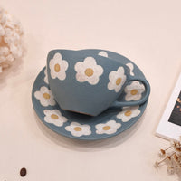 Kei Mitsumochi ミツ持啓 Flower Mug - Lake Blue KM58