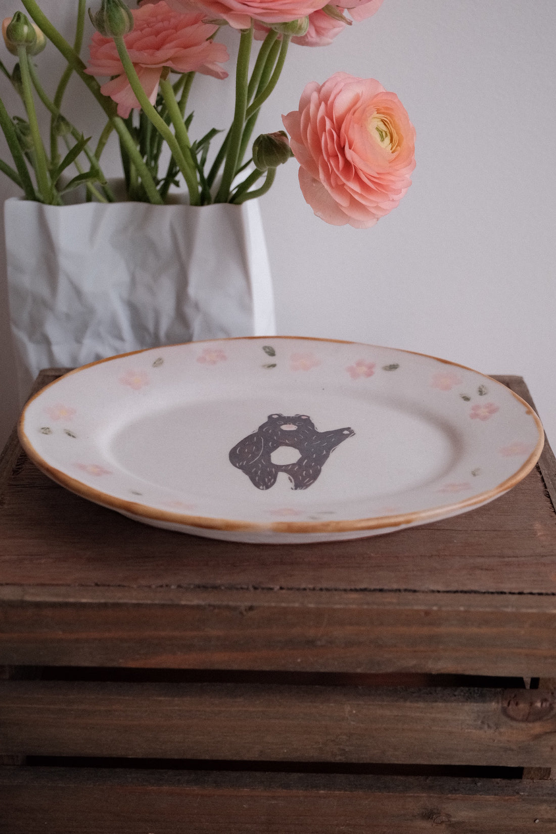 Kato Mikiko 加藤美纪子 Oval Cake Plate - MK03