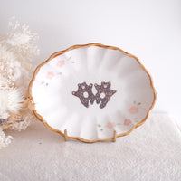 Kato Mikiko 加藤美纪子 Flower-shaped Plate White Slip - MK30