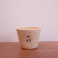 Aya Watanuki 綿貫彩 Tea Cup - Yellow Girl with Braids