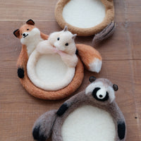 Aya and Yoshiko Wool Felt Small Animal Coaster - Hamster YS04