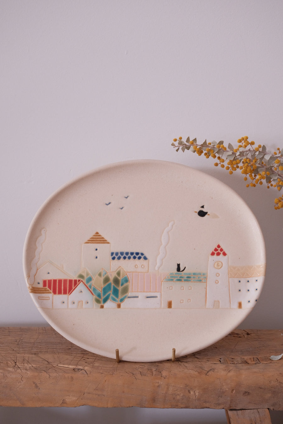 Makiko Furukawa 古川真紀子 City View Oval Plate - Large