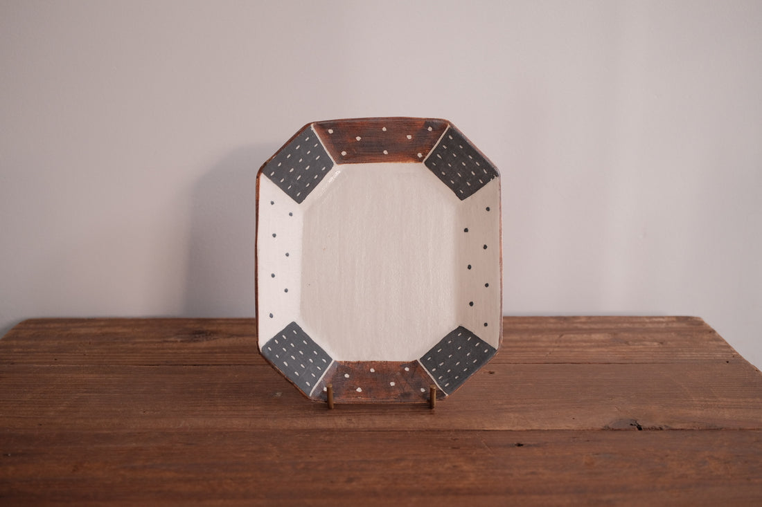 Emishi Kobo 池田匡優&美弥子 - Wide Octagon Plate Small EK05