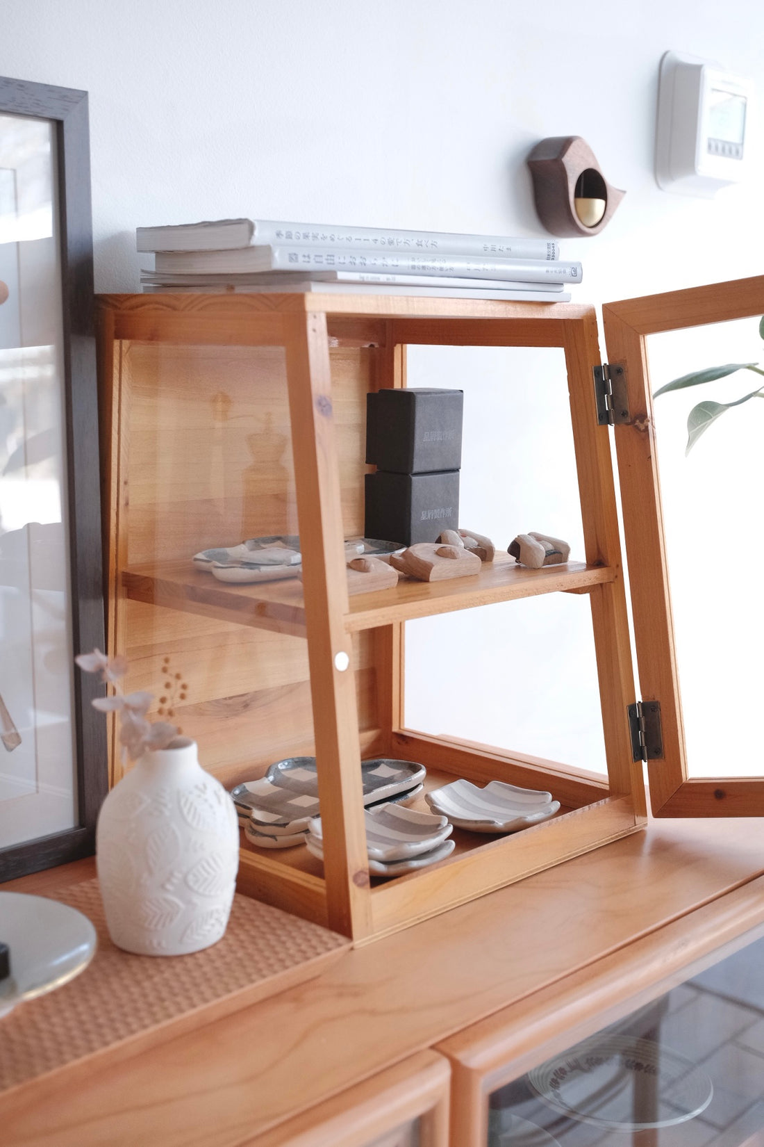 Natural Wood Storage Display Rack - Light