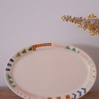 Makiko Furukawa 古川真紀子 Geometry Oval Plate - Medium