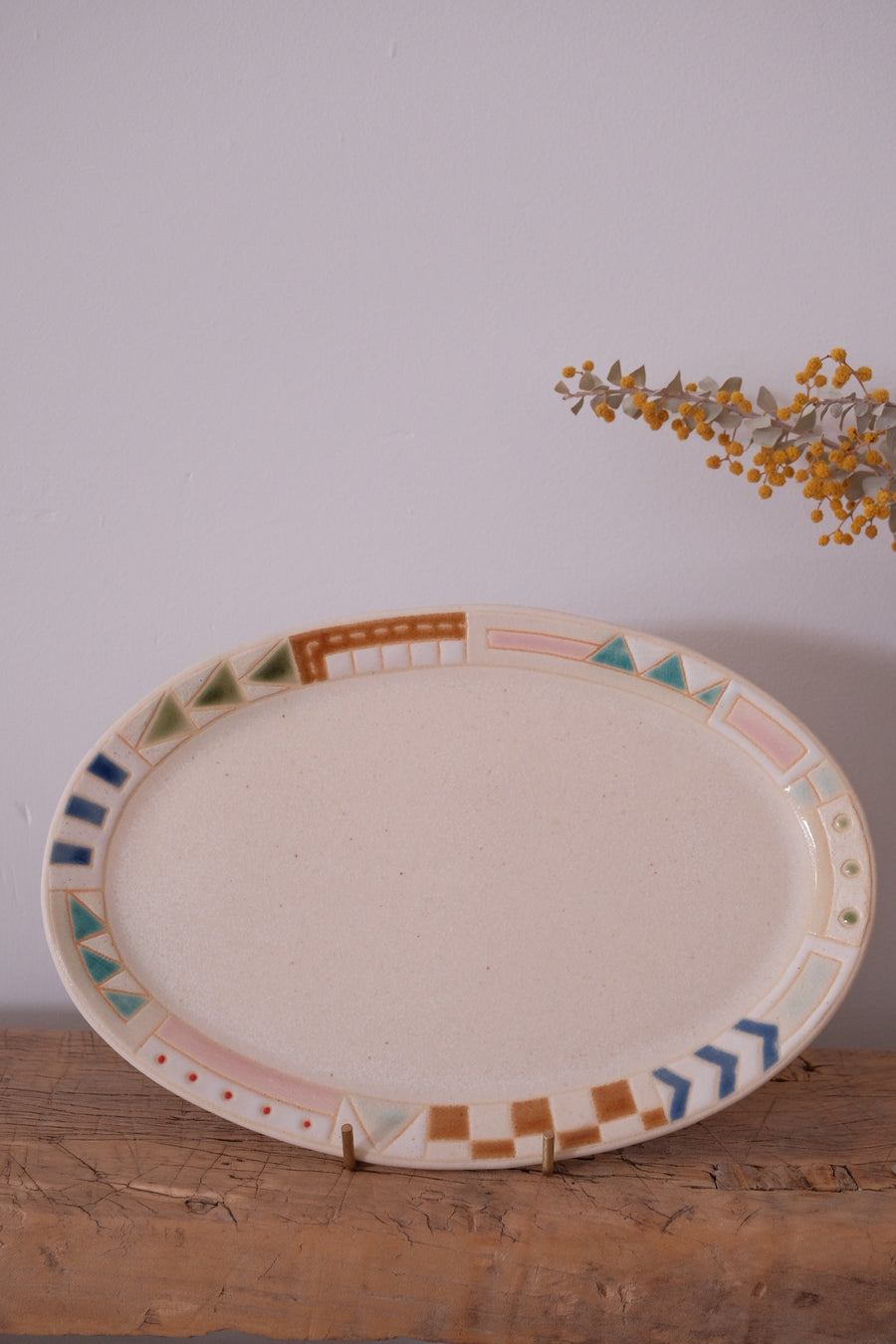 Makiko Furukawa 古川真紀子 Geometry Oval Plate - Medium