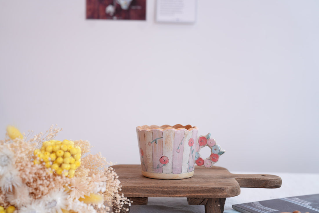 Cozy Nook - Flower Ring Handle Mug- CN05 #3