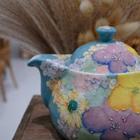 Seto Ware Flower Teapot