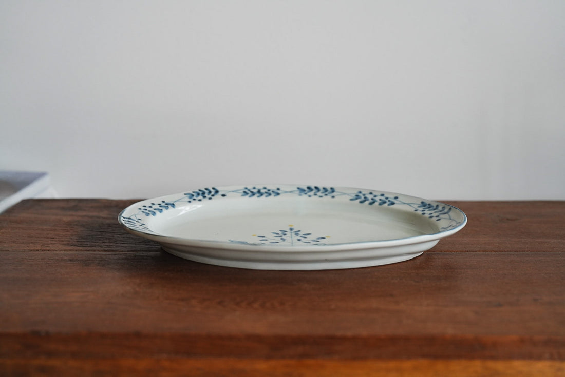 Maya Inamura 稲村真耶 Large Flower Oval Plate MI23