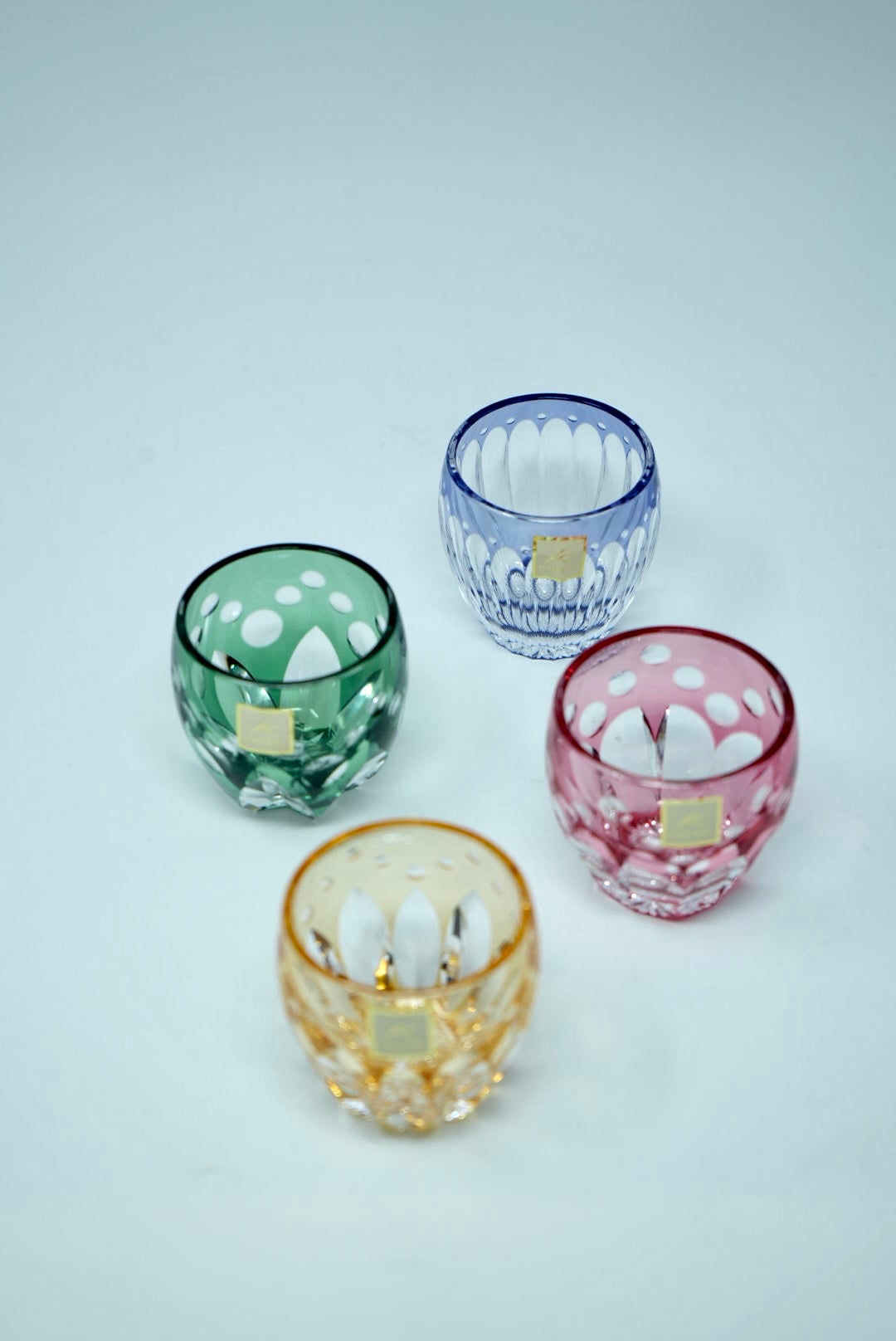 Kagami Crystal - Sake Glass, Edo Kiriko "Chrysanthemum" By Satoshi Nabetani