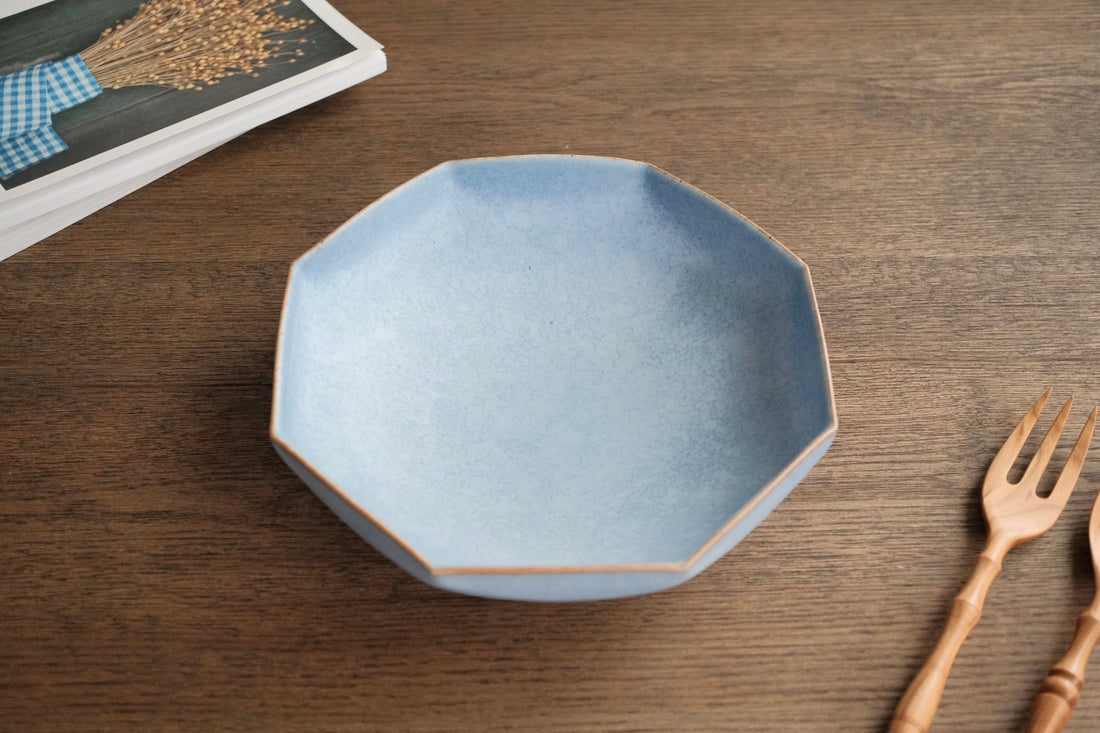 Norio Nakabayashi 中林範夫 Large Octagonal Plate - Blue NN10