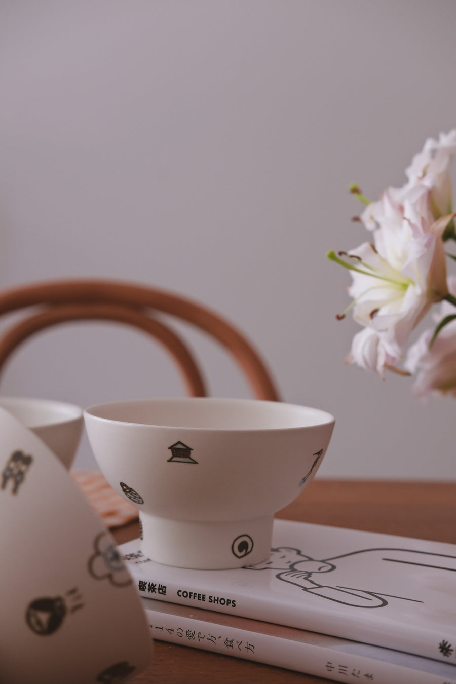 Tobe-ware Rice Bowl / Oval Plate
