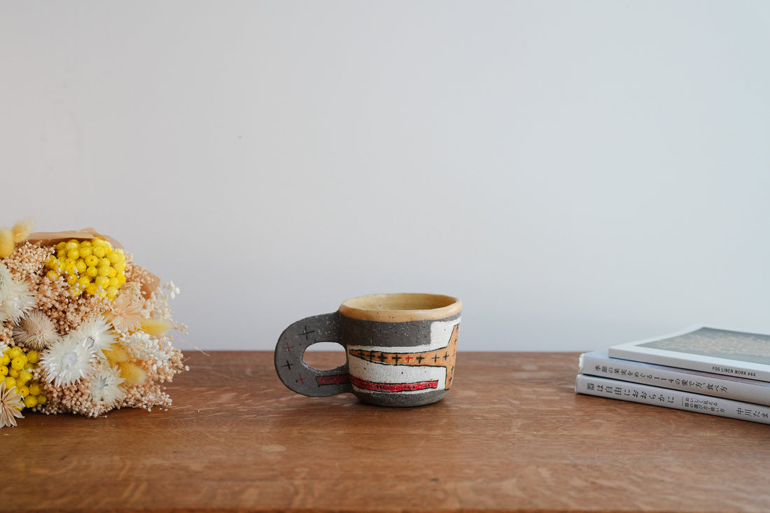 Hapun Pottery 拝志睦子 Mug with Flat Handle HP19