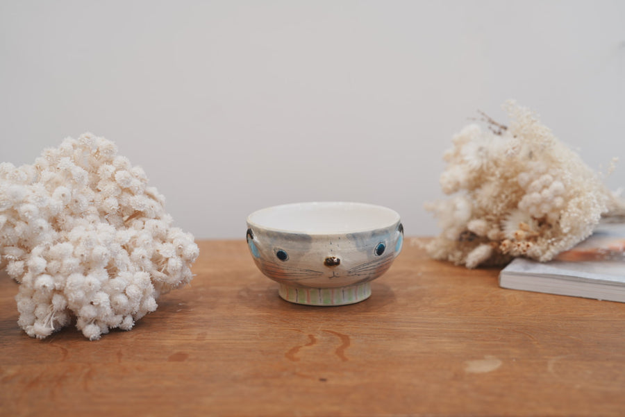 Tomoko Kubo コンガリ舍 Animal Face Bowl TK26