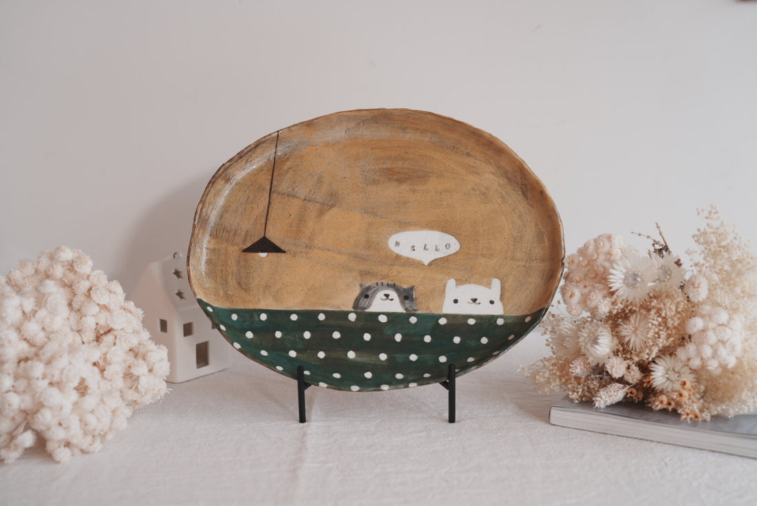 Fumiko Tsuchihashi 土橋文子 - Large Oval Plate FT12 #1