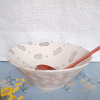 Minoware Ramen Bowl Flowers & Peanuts