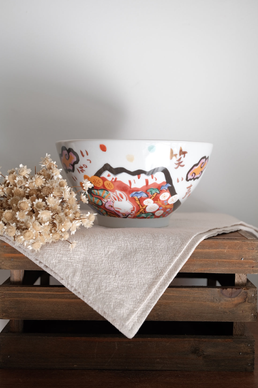 夕立窯 Fully Handmade Ramen Bowl - Mt. Fuji