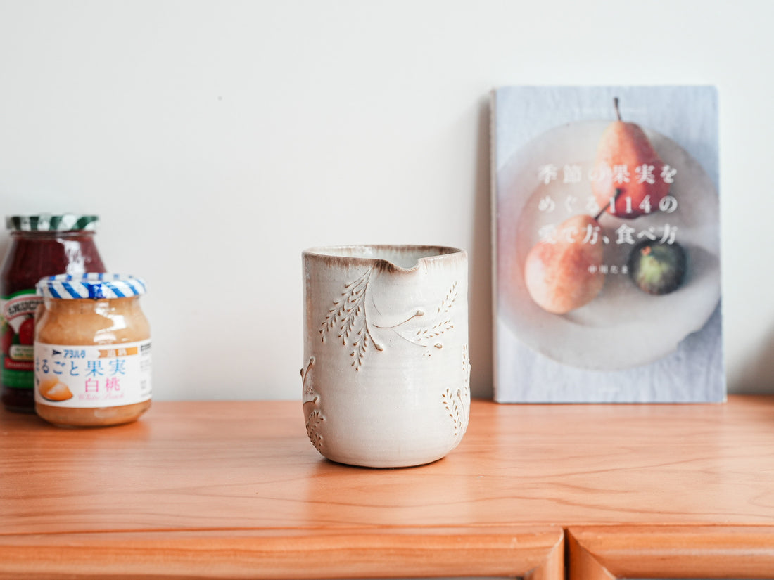 Satomi Motohashi 本橋里美 Bird and Flower Jug - Medium SM20