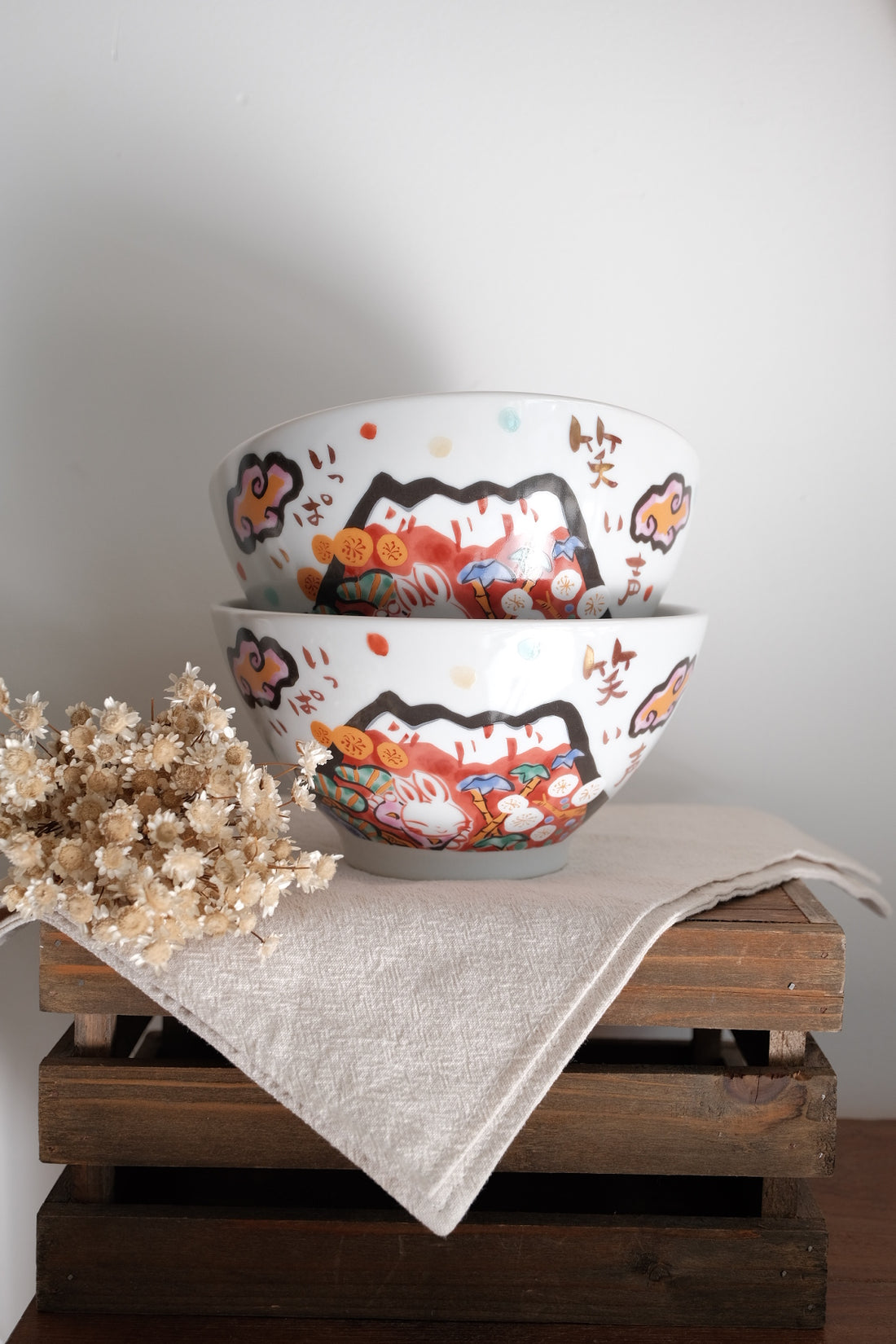 夕立窯 Fully Handmade Ramen Bowl - Mt. Fuji