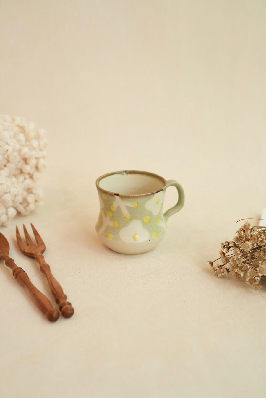 Makiko Sato 佐藤牧子- Green Plant Mug MS15