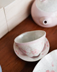 Arita Ware Sakura Teapot & Teacups Set Pink - Gift box