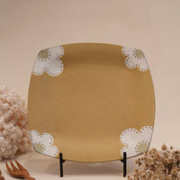 Kei Mitsumochi ミツ持啓 24cm Square Plate - Yellow Flower KM21