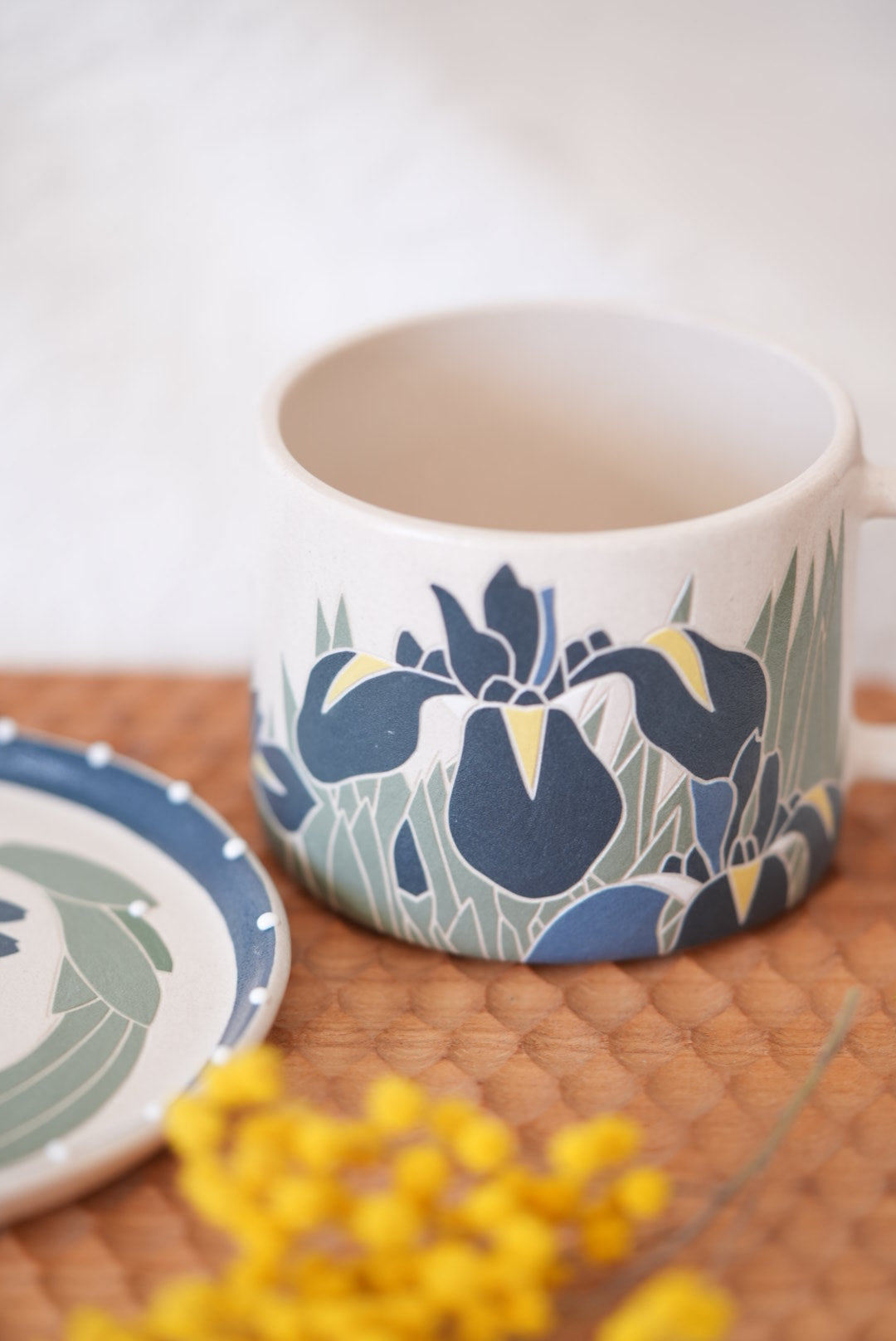 BAIYA Studio Blue Iris Mug w Saucer