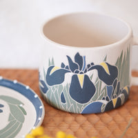 BAIYA Studio Blue Iris Mug w Saucer