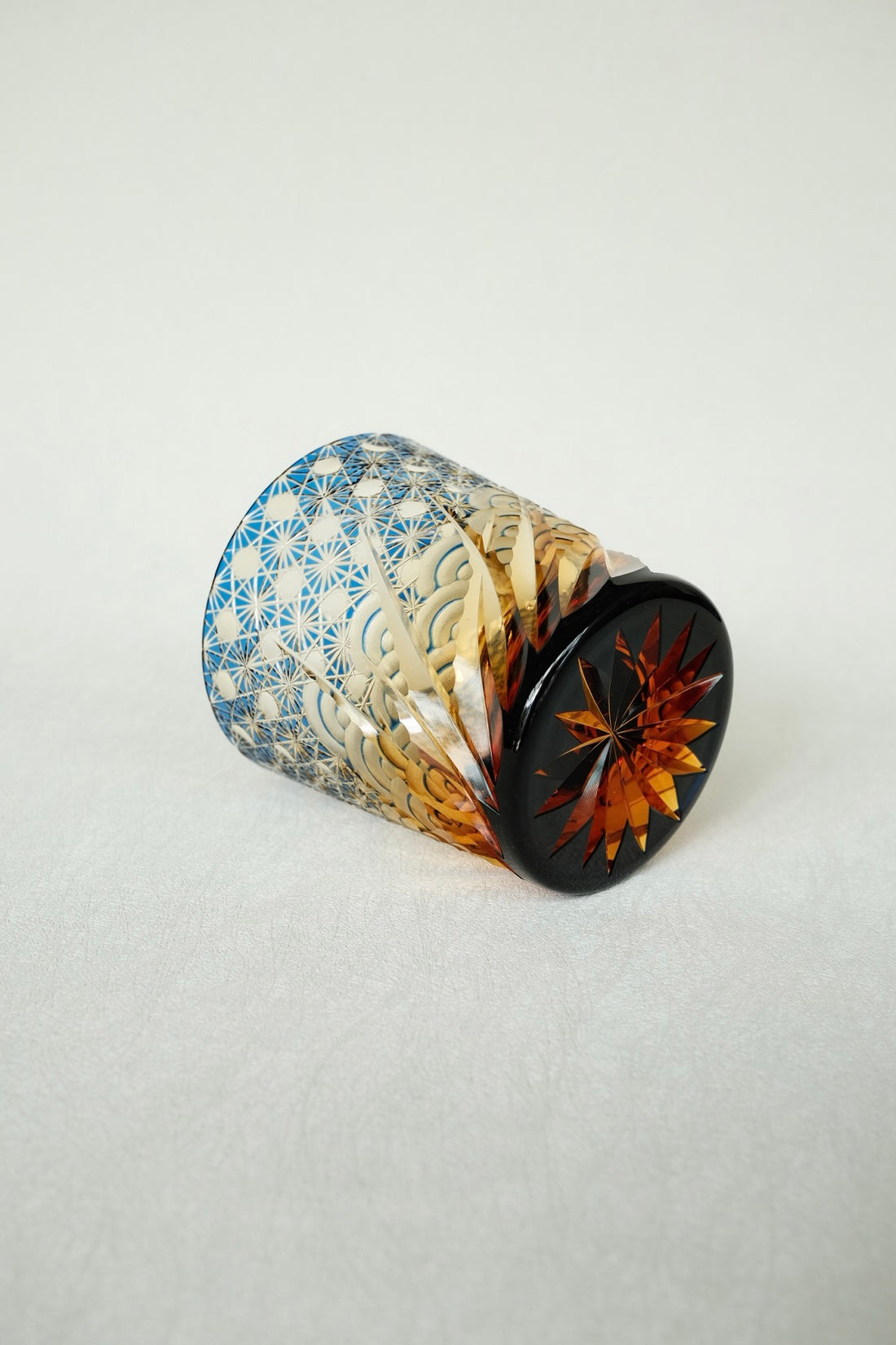 Harisho Yamada Glass - 漣-sazanami Whiskey Crystal Glass - Blue