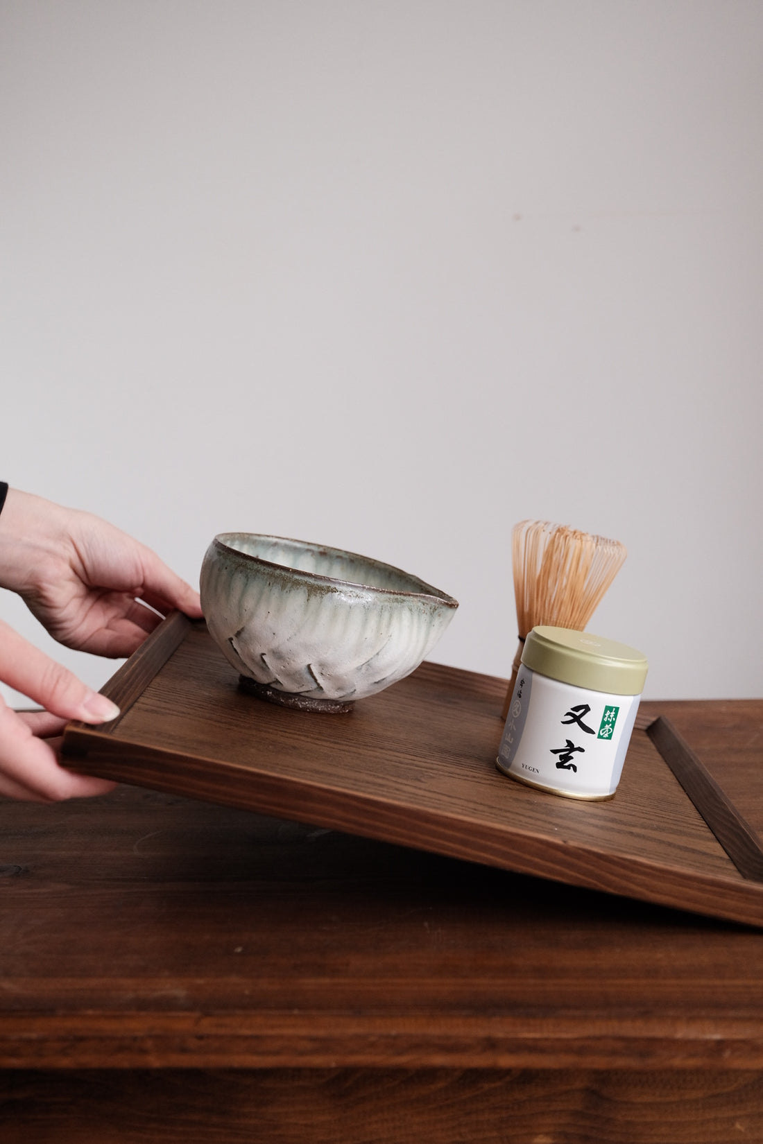 Non-Slip Surface Natural Wood Serving Tray