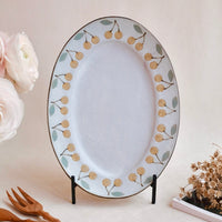 Kei Mitsumochi ミツ持啓 Oval Plate - Yellow Cherry KM03