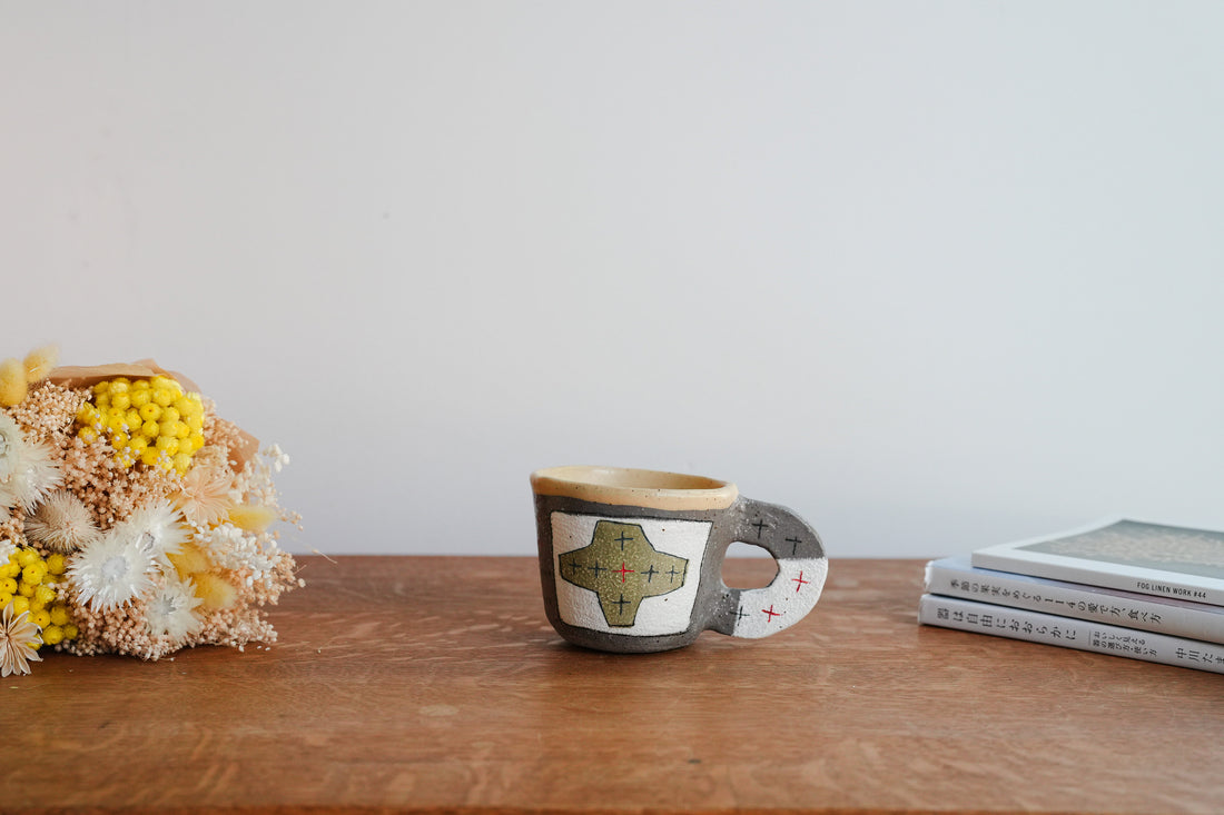 Hapun Pottery 拝志睦子 Mug with Flat Handle HP19