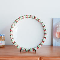Aiko Miura 三浦愛子 Strawberry Large Plate - White AM09