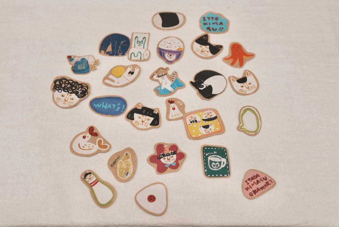 Kayoko Takahashi Sticker Flakes Brown KT04