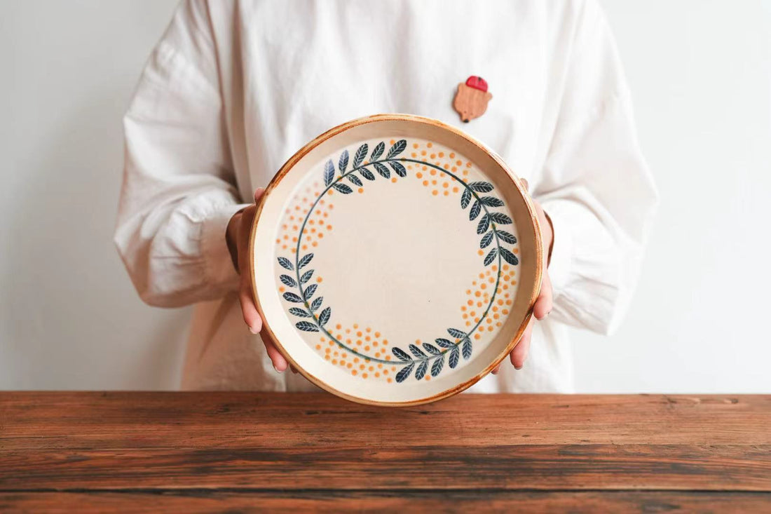 Kumiko Ishikawa 石川久美子 Large Mimosa Plate 21cm KI15