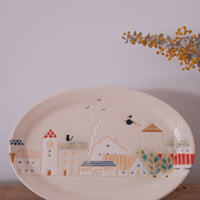 Makiko Furukawa 古川真紀子 City View Oval Plate - Medium