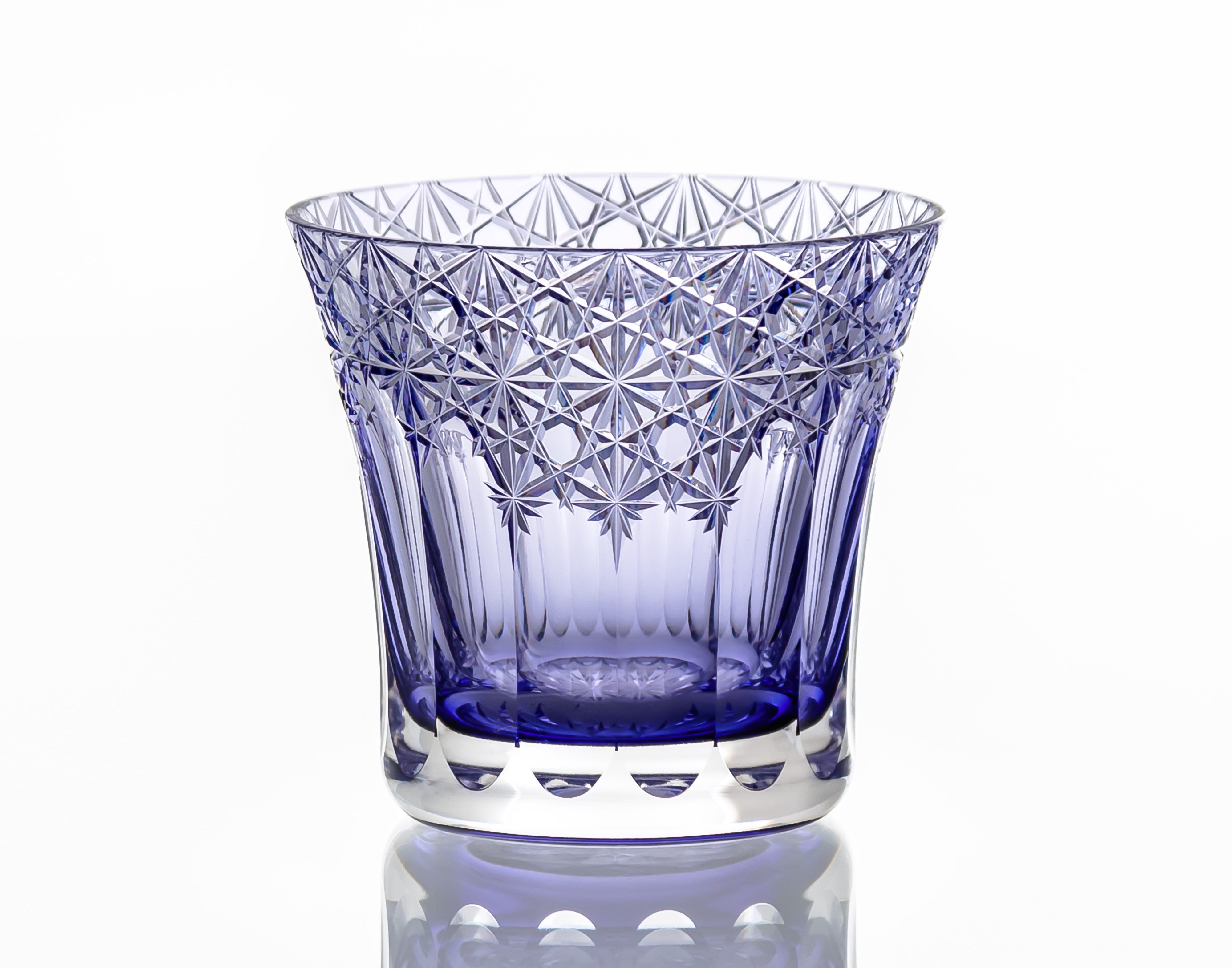 工芸品 KAGAMI CRYSTAL KAGAMI CRYSTAL Edo Kiriko Rock Glass 270cc Japan traditional