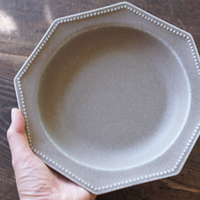 Mashiko Pottery Yoshizawa Deep Plate - Grey 21cm
