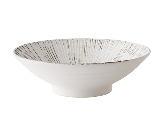 Minoware Ramen Bowl Don Bowl White Brush