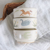 Buncho Pottery Bird Small Bowl