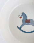 Buncho Pottery 6寸/Wooden horse parakeet deep plate