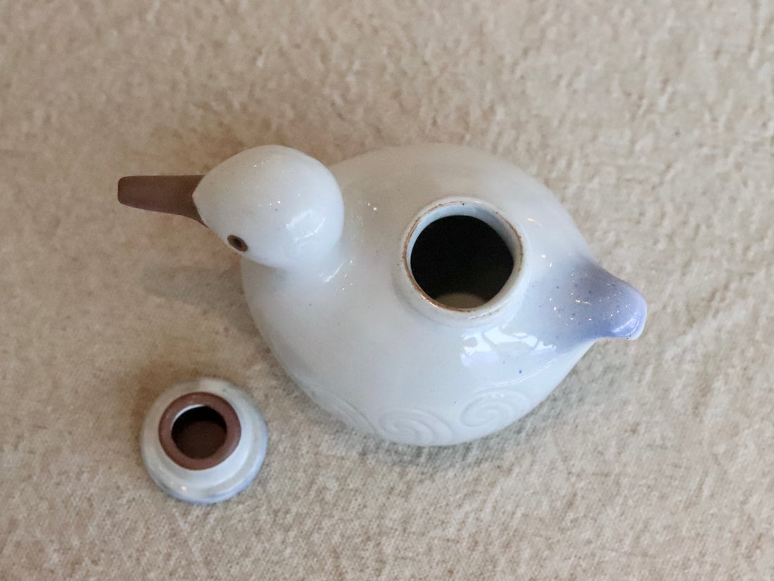 Japanese Ceramic Birds Soy Sauce Dispenser