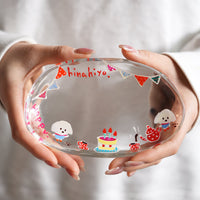 hina hiyo club Glass Oval Plate #2