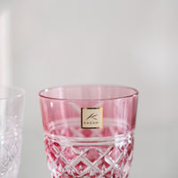 Kagami Crystal - A Pair of Sake Glasses, Edo Kiriko "Yui"