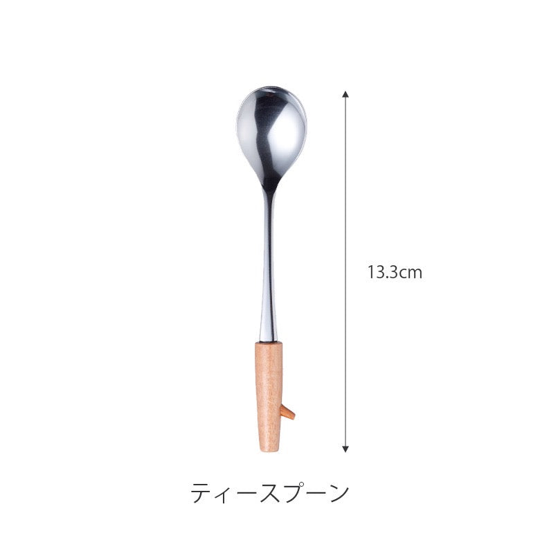 日本Polku树枝状木质餐叉水果叉勺子