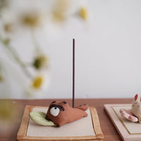 Japanese Clay Animals Incense Holder