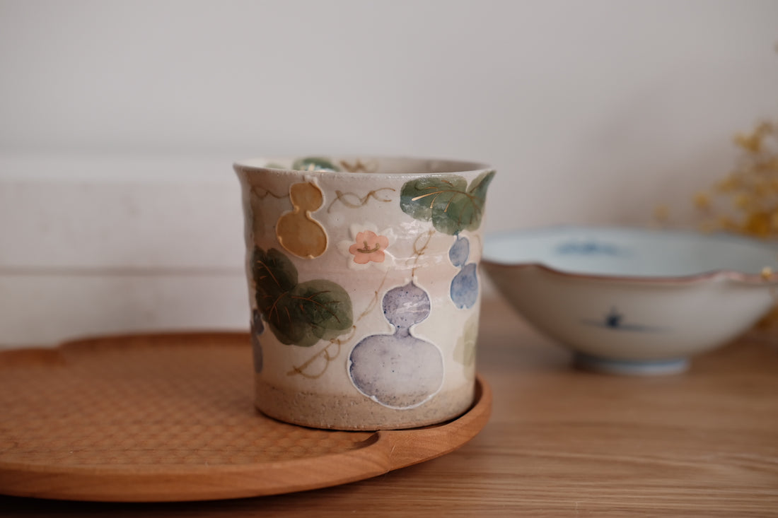 Kiyomizu Ware Colorful Gourds Cup