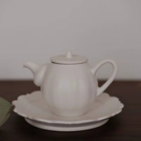 Kasumi Fujimura White Ceramic tea pot(tyatubo)